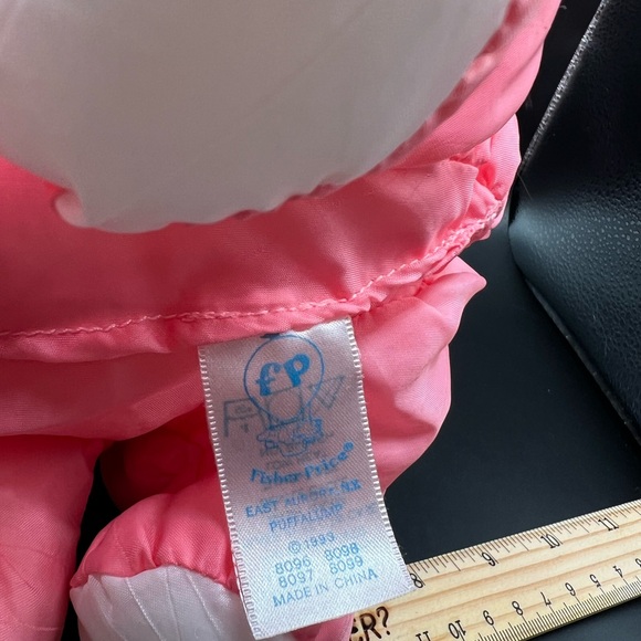 Fisher Price Puffalump Pink Blue Ribbon Pig Prize Winning Vintage 90s Barnyard - Picture 8 of 16